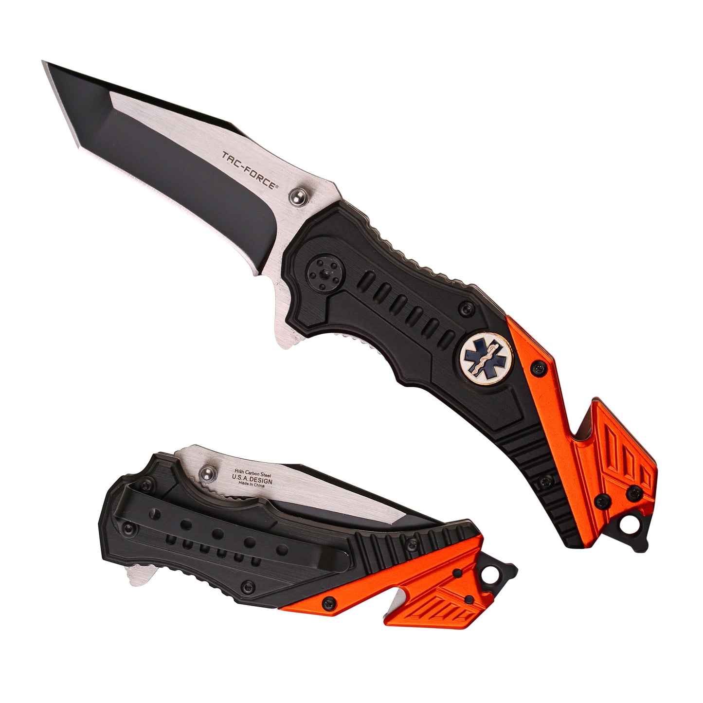 KN6505EM - Premium 2-Tone Blade Tac-Force EMT Rescue Knife